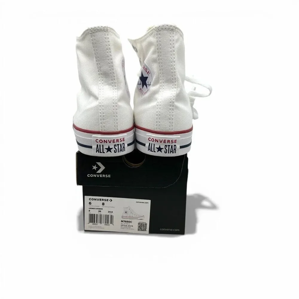 Converse Chuck Taylor All Star Hi Optical White M7650C Hi-Top Men’s 6 Women’s 8